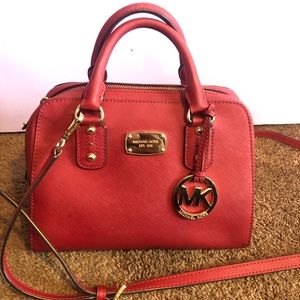 Michael Kors Mercer Large Leather Dome Satchel